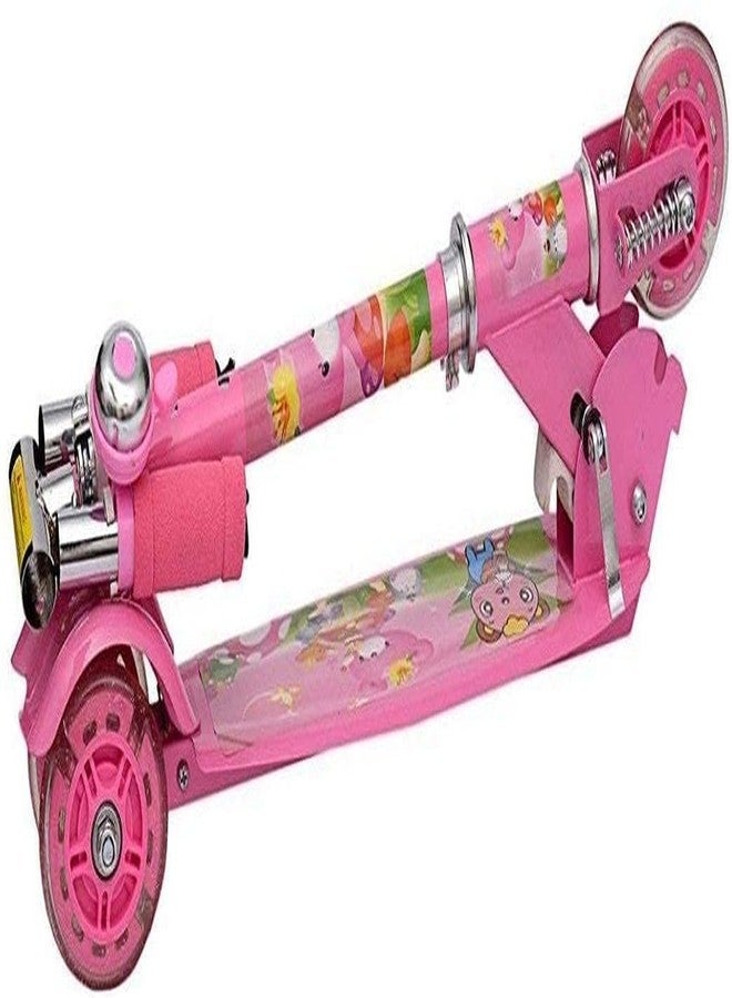 ZODAN 2 Wheel Foldable Scooter Cycle with Height Adjustment & Led Light on Wheel(Break and Bell) Multicolor Color - Image 3